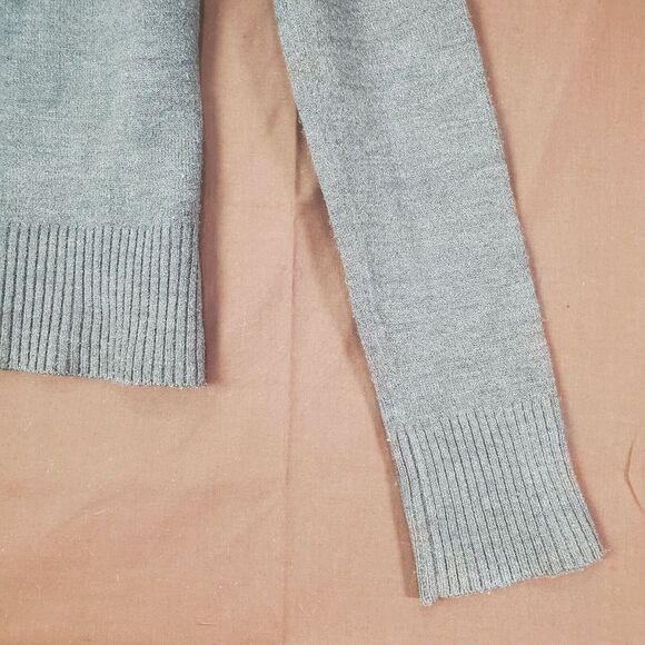 FRENCH CONNECTION Sweater Womens SZ M Knit Gray Pullover Long Sleeves Minimal - Picture 7 of 7